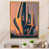 Toile avec cadre flottant or