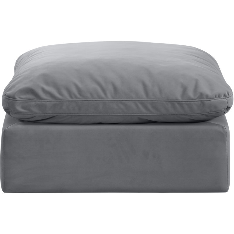 Itala Upholstered Modular Ottoman, Grey Velvet