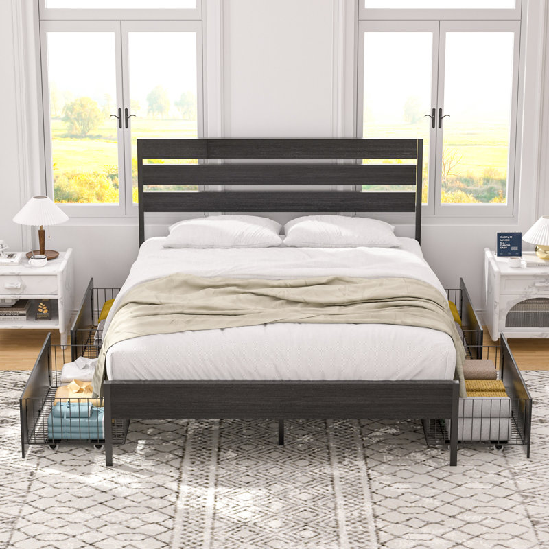  Ensemble de rangement sous le lit, H 13,4 po x l 37,6 po x P 19,7 po, Noir