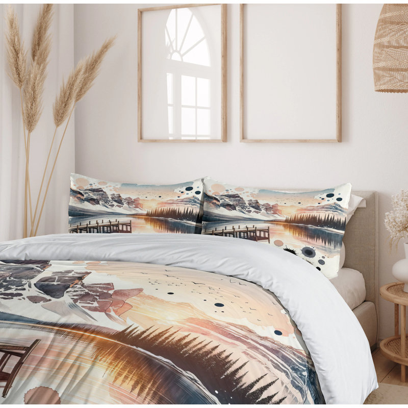Lake Duvet Cover, California King Duvet Cover + 2 Standard Shams
