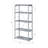 Stylish Faux Concrete & Silver Finish Bookshelf With Durable Shelves For Modern Organization And Decor-648418513-648418514