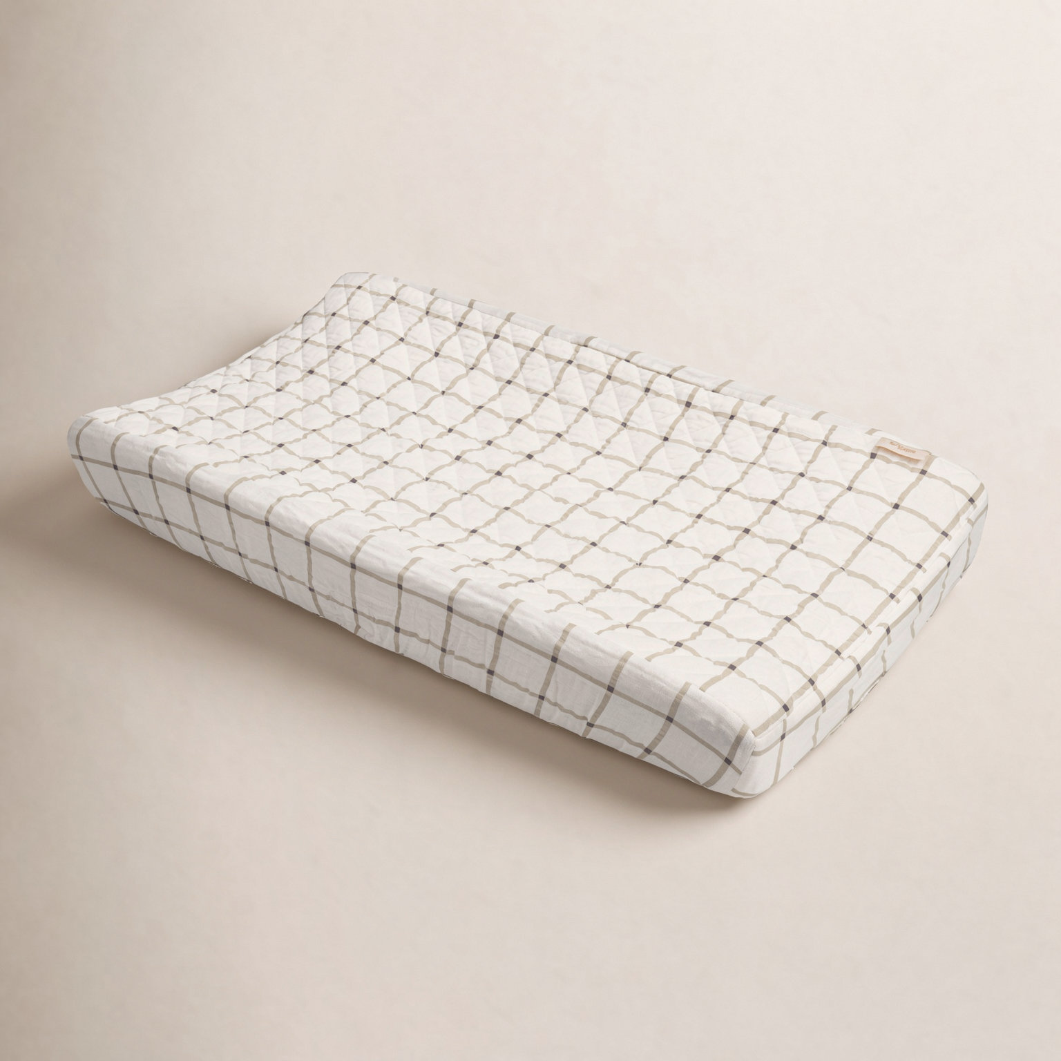 Garcia Check Cotton Changing Pad Cover