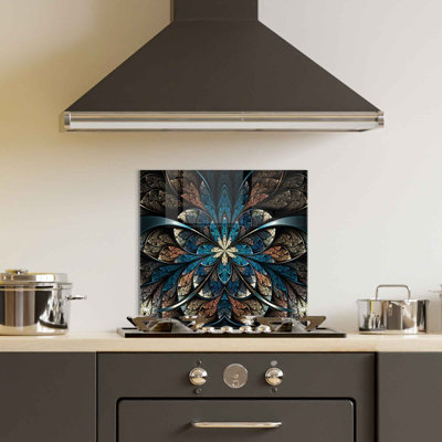 Élégante peinture décorative en verre trempé 23,6 po x 23,6 po | 100% verre trempé, épaisseur: 0,16 pouce | Parfait pour la décoration intérieure, le salon et le bureau | Pièce d'art moderne, durable et élégante