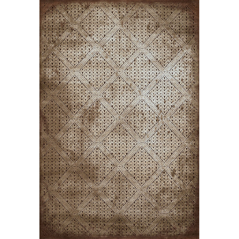Tapis brun Liddle, 7 pi 10 po x 10 pi 6 po