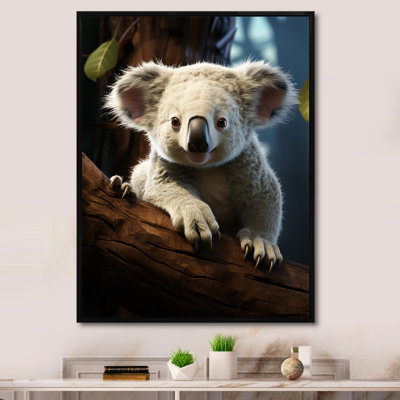 Realistic Koala Eucalyptus Observer 3 - Koala Animal Wall Art