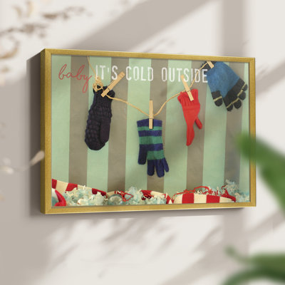 Christmas Mittens -Framed Print - Restickable
