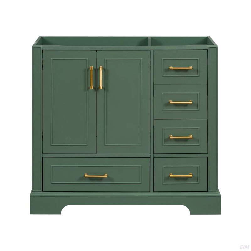 Meuble-lavabo vert 36 po (lavabo non inclus) [armoire seulement]