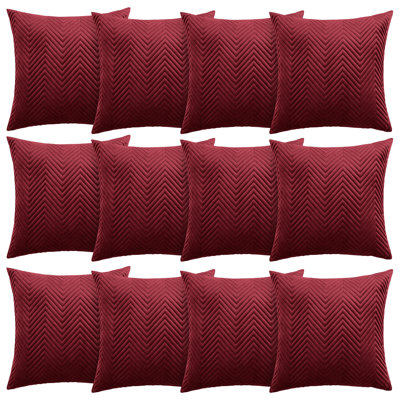 Aspire Homeware Embossed Square Velvet Cushion Cover