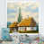 Impression blanche sur toile encadrée