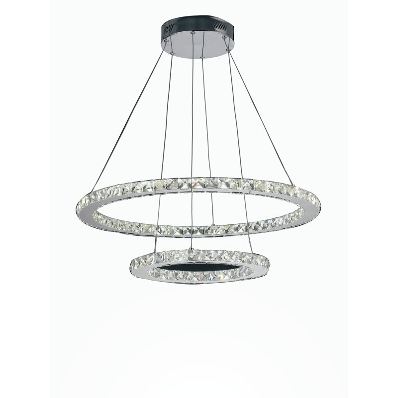 Miriam 1 - Light Chrome LED Crystal Pendant