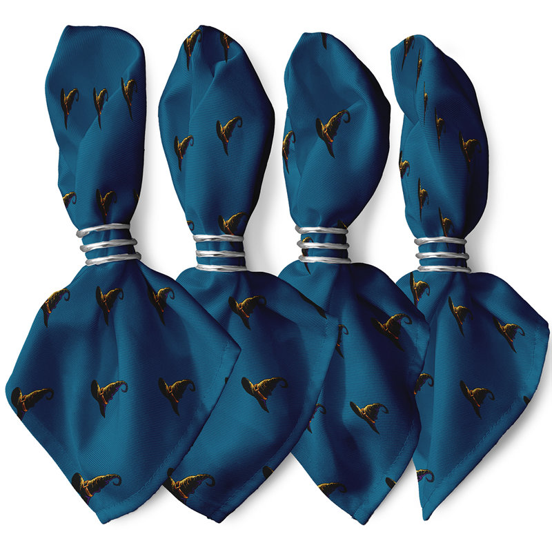 Ensemble de serviettes 4 pièces Witches Brew, L 18 po x L 18 po, Bleu sarcelle