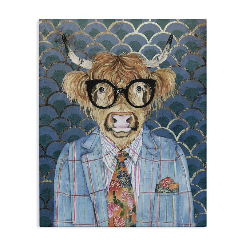 Cool Cool Highlander Portrait, conception par Svetlana Aleynikova, H 30 po x l 24 po