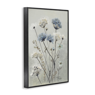 Muted Dandelions Framed Giclee Art, Design By Patricia Pinto