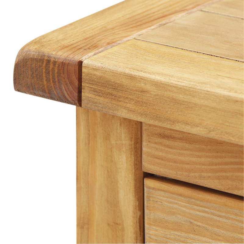 Aubusson 35cm W Solid + Manufactured Wood Bedside Table, Antique Brass, Waxed