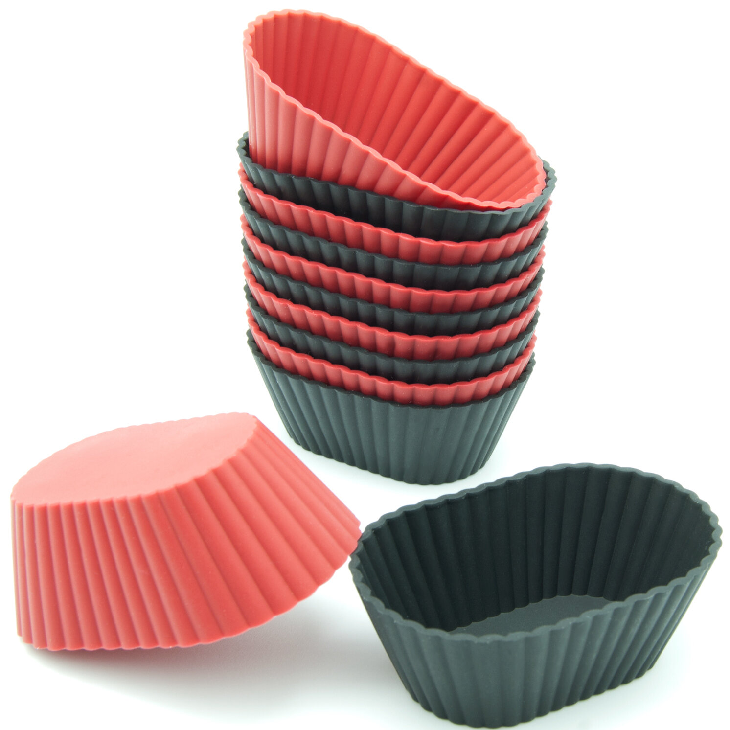 Freshware Silicone Baking Cups [24-Pack] Reusable Cupcake Liners Non-Stick Muffin  Cups Cake Molds Cupcake