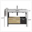 Meuble-lavabo 36 po avec lavabo en pierre artificielle et structure en métal-72877127
