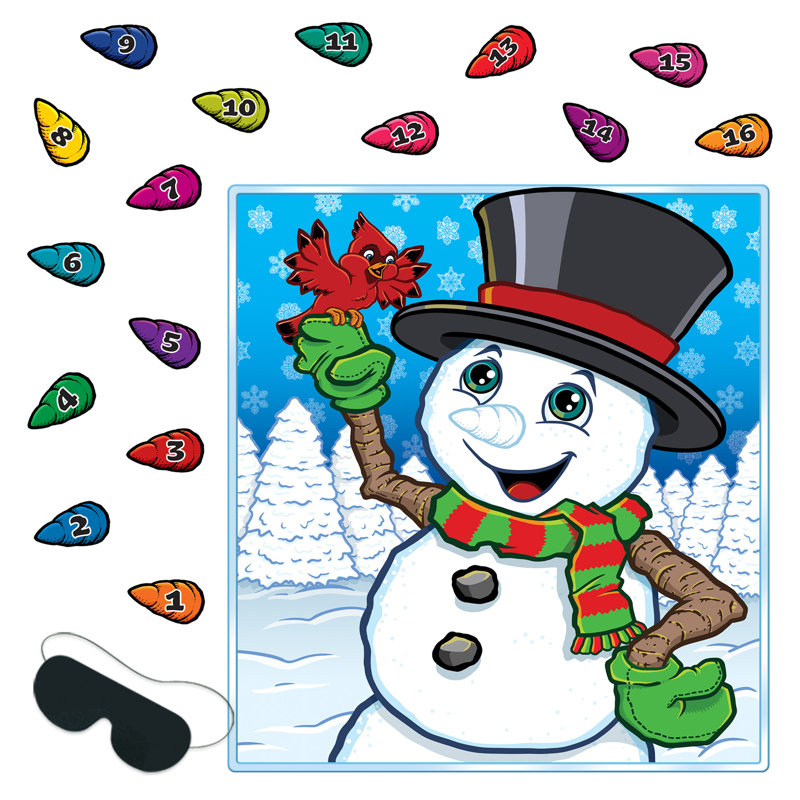 Christmas Pin The Nose On The Snowman