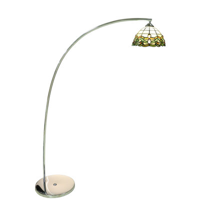 Pollak 64'' Chrome Arched Floor Lamp with Outlet