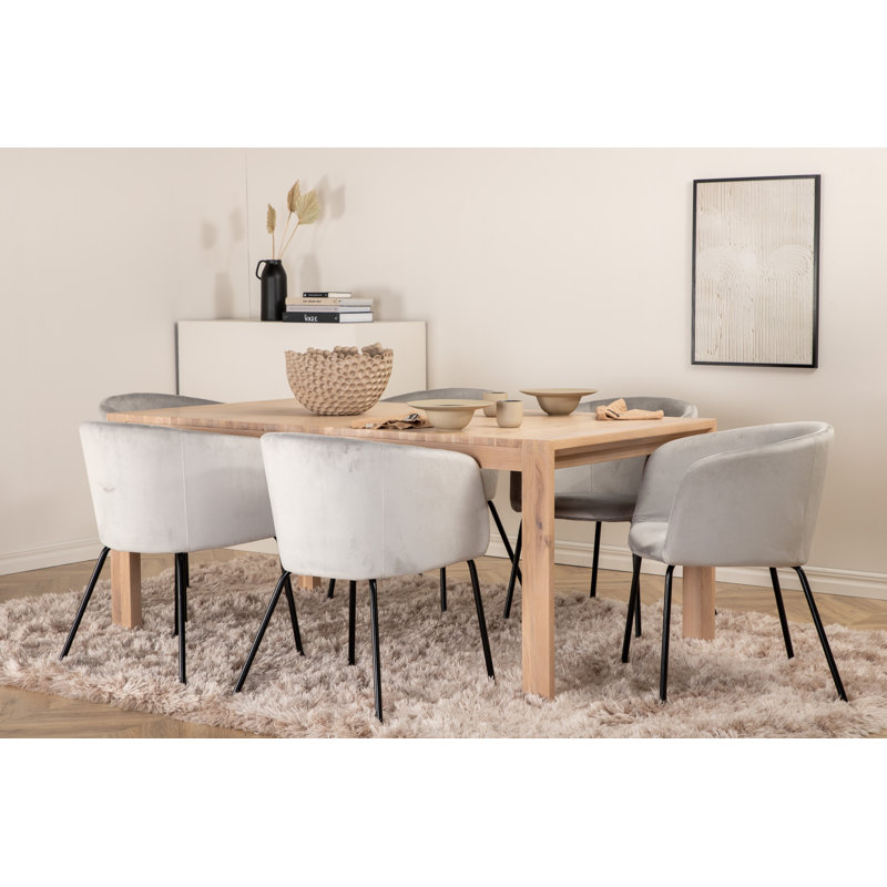 Breigh Butterfly Leaf Dining Set, Grey
