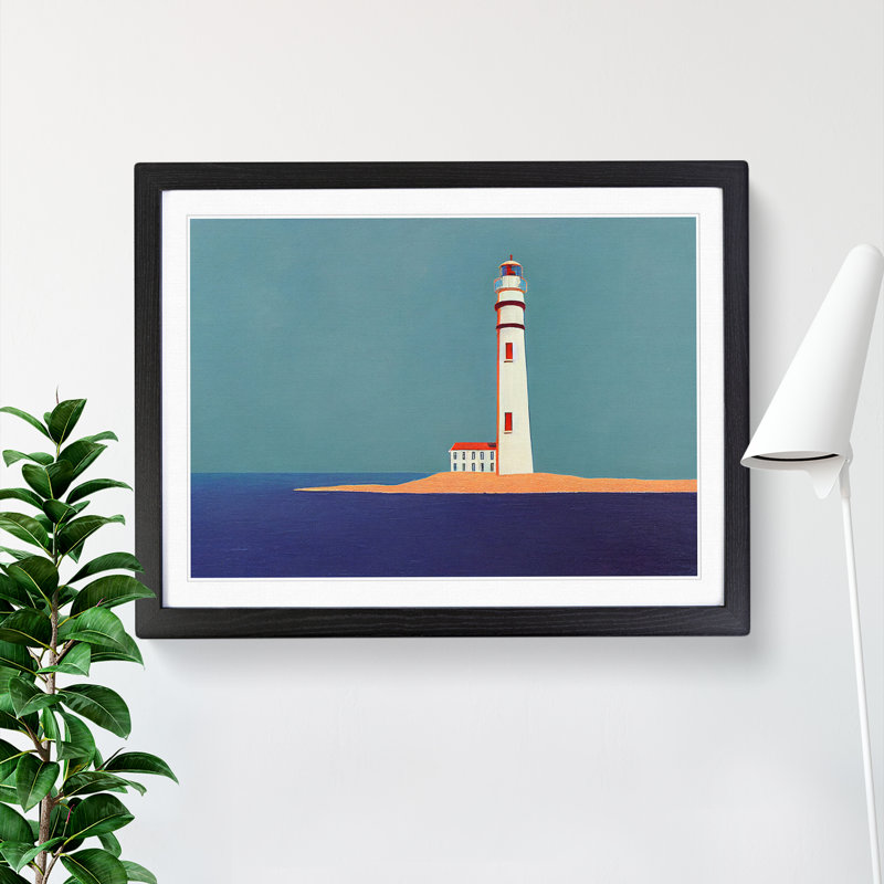 Glorious Lighthouse - Framed Print, Black, 46cm H x 64cm W x 2cm D
