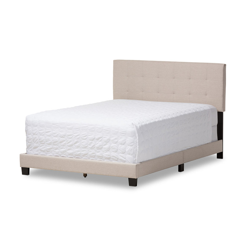 Yetkin Upholstered Standard Bed, Queen, Beige