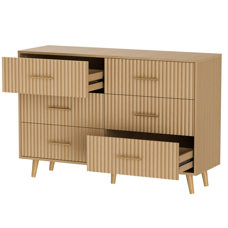 6 - Drawer 47.24 '' W Dresser, Natural