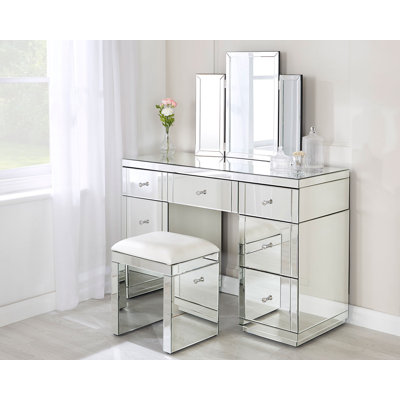 Cayden Dressing Table with Mirror and Seat and Storage Included