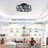 20in Modern Black Ceiling Fan