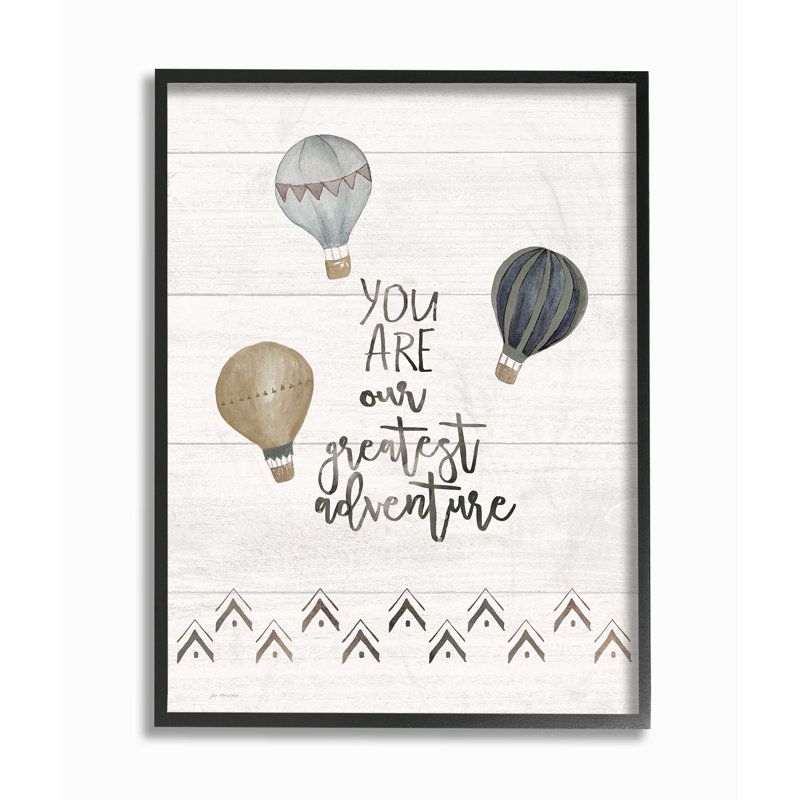 Décoration murale pour enfants Brooker Kersten Our Greatest Adventure Hot Air Balloon, H 14 po x l 11 po x P 1,5 po