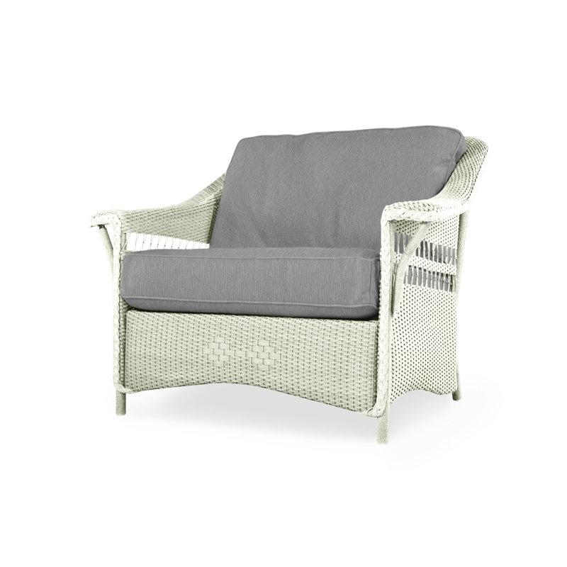 Nantucket Outdoor Lounge Chair, Flagship Lapis Sunbrella®, Ivory