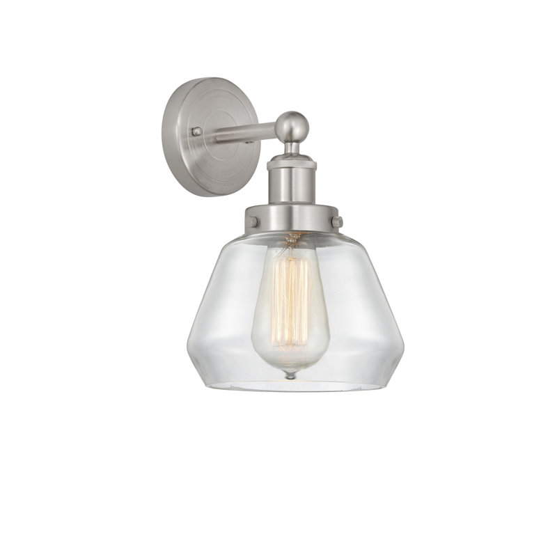 Carrboro Armed Sconce, Clear, Brushed Satin Nickel