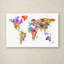 « text map of the world iii » par michael tompsett, impression sur toile tendue-12629017