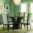Crim Round Glass Top Solid Wood Base Dining Table