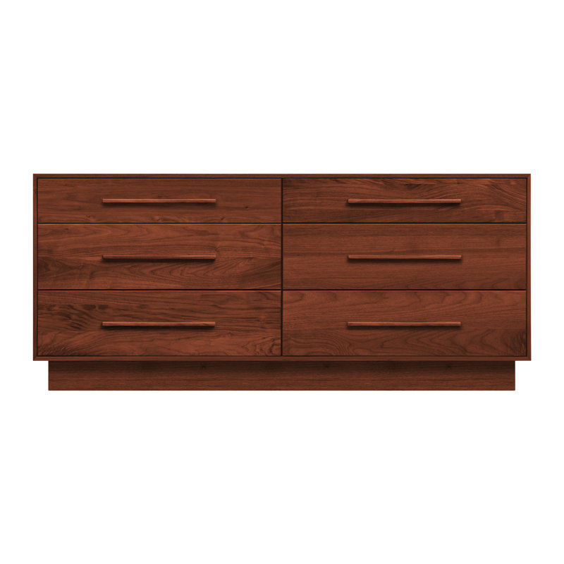 Commode double 6 tiroirs Moduluxe, Cerise Cognac