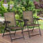 Chaise de patio pliante avec accoudoirs Keagan