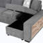 Canapé modulaire en U Toko avec lit escamotable, méridienne / tablette de rangement et ports USB-991871831