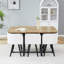Ensembles de table de salle à manger peu encombrants avec chaises rembourrées en polyuréthane, design moderne en MDF et en métal pour la cuisine