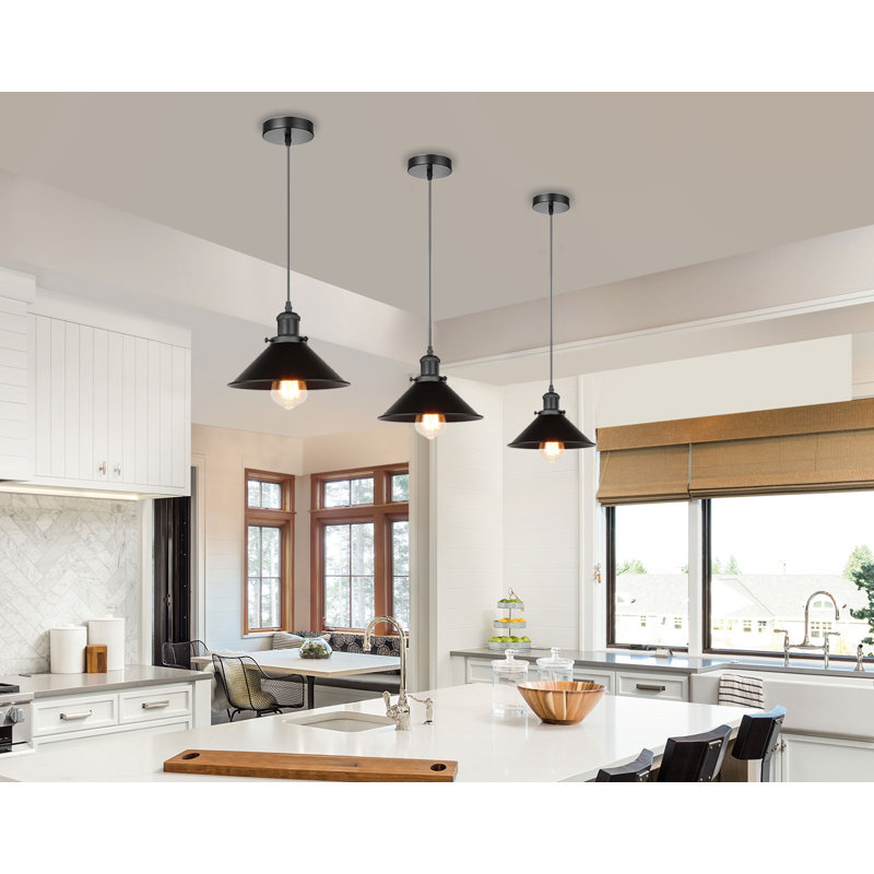 Heriberto 2 - Light Black Single Pendant, Yes
