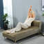 Canapé modulaire confortable, tissu kaki clair moelleux pour le cinéma maison