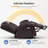 Dual Motor Power Lift Chair Recliner for Elderly with Massage and Heat, Infinite Position Electric Lift Recliner with USB A&C, Cup Holders (T6010 - Faux Leather, Dark Brown, Oversized )-1383882792