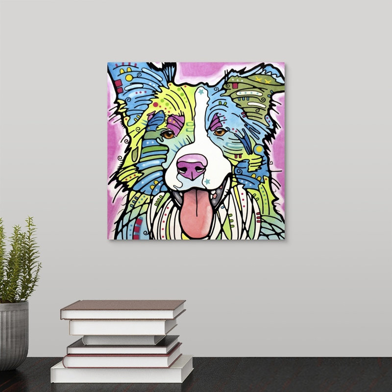 " Collie " by Dean Russo, Wrapped Canvas, 35" H x 35" W x 1.5" D