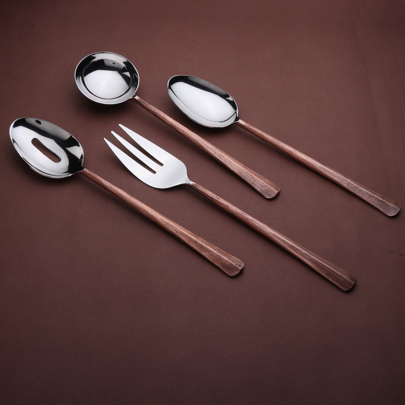 Ahrianna 4 Piece Stainless Steel Hostess Set