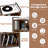 3-Tier Rolling Record Player Stand w/ Charging Station Open Shelves for Bedroom