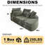 Canapé-lit et fauteuil inclinable semi-circulaire 2 en 1 en velours côtelé de 78,5 pouces avec oreiller cervical et 5 coussins décoratifs
