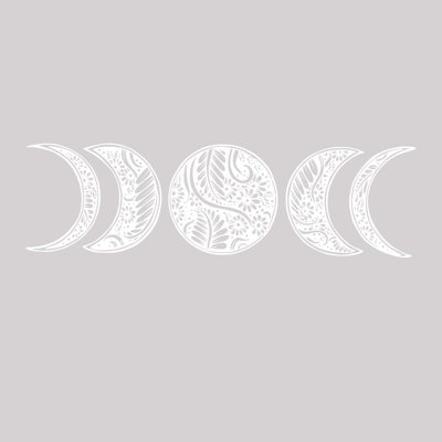 Adhésif décoratif lune mandala