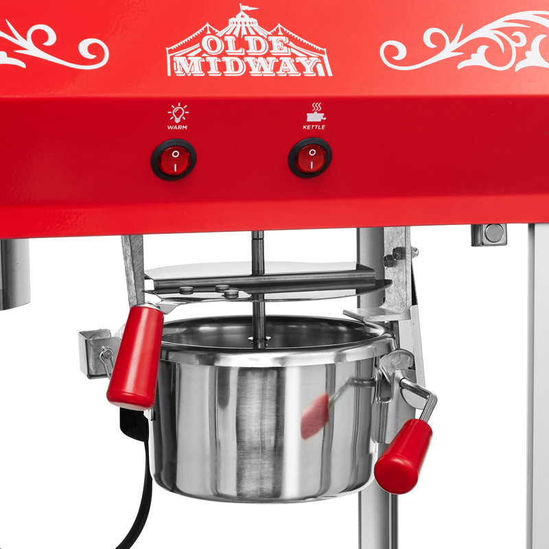 Olde Midway Tabletop Popcorn Machine, Red, 6 oz.