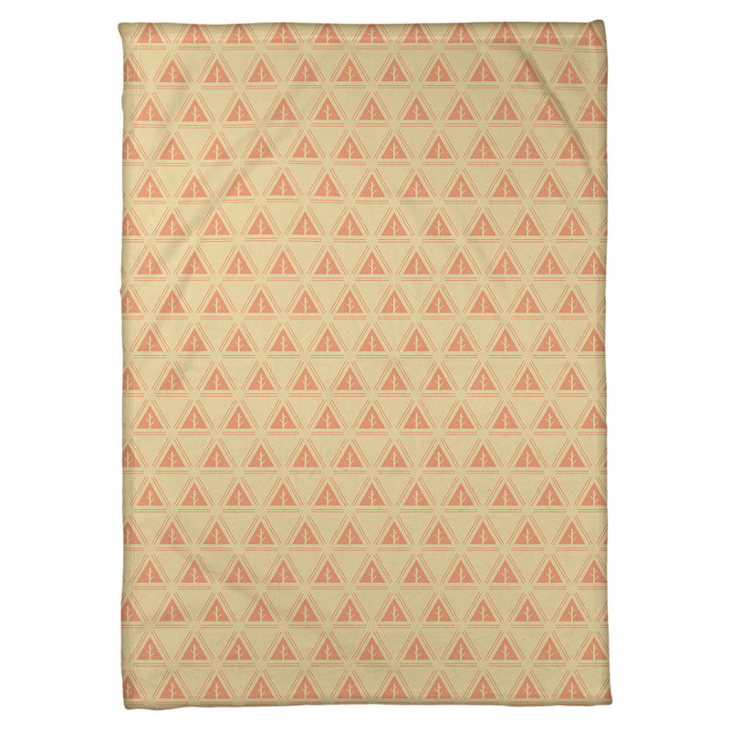 Couverture polaire minimal trees, l 60 po x L 80 po, Jaune et orange