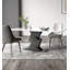 Italian minimalist rectangular glossy white sintered stone dining table-110870205