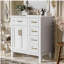 Meuble-lavabo de 30 po avec lavabo en céramique, armoire de rangement moderne avec portes à fermeture douce, tiroir profond et tiroir standard, meuble-lavabo élégant pour les petites salles de bain-621937841