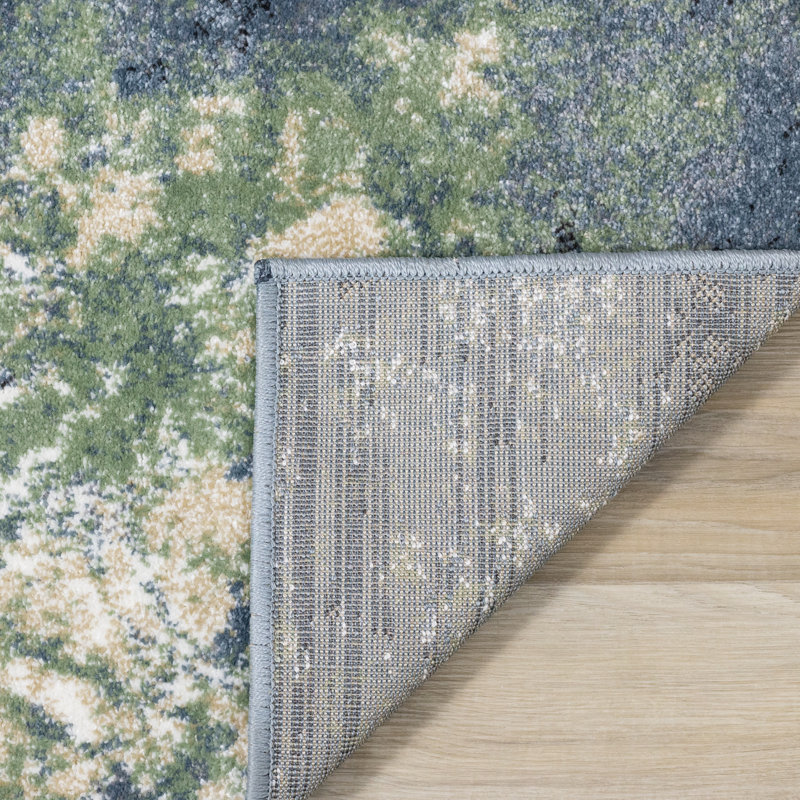 Dais Abstract Blue/Green/Beige Indoor Area Rug